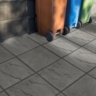 Bradstone Peak Riven Paving Dark Grey 600x600x35mm