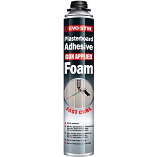 Evo-Stik Gun Applied Plasterboard Adhesive Foam Fast Cure Straw 750ml