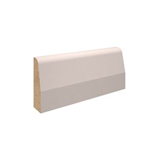 Primed MDF Chamfered Skirting board 18 x 144mm x 4.4m