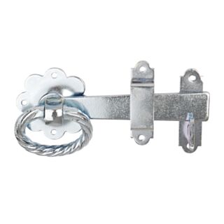 Ring Gate Latch Bright Zinc Plated 152mm 
