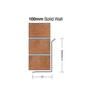 100mm Single Leaf Steel Lintel Medium Load LA 1200mm