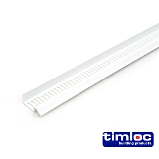 2.4m Plastic Soffit Vent Strip White 10,000mm2 airflow 1137W
