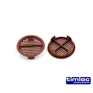 Soffit Ventilator Round Brown Push Fit 1142