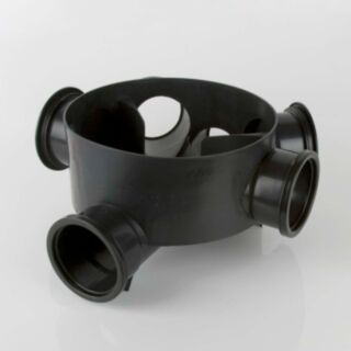 315mm Dia. Shallow Access Chamber Base 190mm Invert (Includes 2 Socket Plugs) B3150