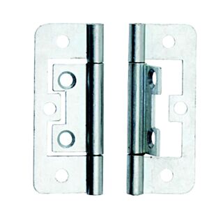 Flush Hinge Bright Zinc Plated 50mm pack of 2