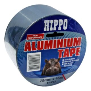 Hippo Aluminium Tape 75mm x 45m Silver