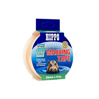 Hippo Clean-Edge Masking Tape 25mm x 41m Yellow