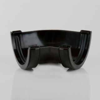 Half Round Rainwater Gutter Angle 135deg 112mm Black