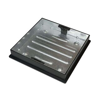 Square to Round 450mm for pavers up to 80mm thick, 10 Tonne Poly Recessed Manhole Frame