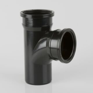 110mm Soil 92.5deg Double Socket Branch without Bosses Black BS417