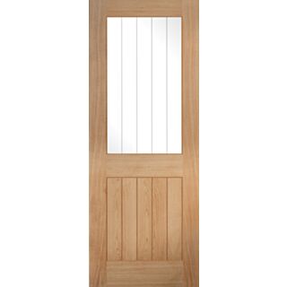 Belize Glazed 1L Unfinished Oak Door 686x1981mm