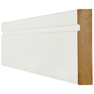 White Primed Skirting Single Groove Internal Door Accessory 95x3000mm